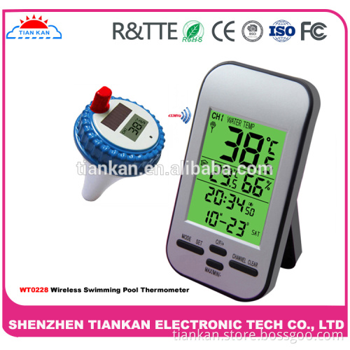 Wireless Swimming Pool Thermometer With Solar Power